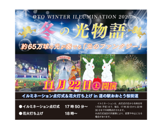 道の駅おおとう桜街道イルミネーション-3