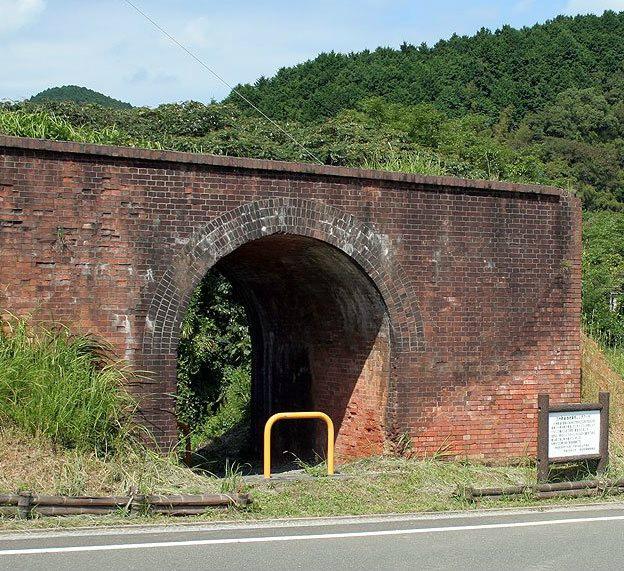 Among the oldest railway ruins in Kyushu Red Brick Arch