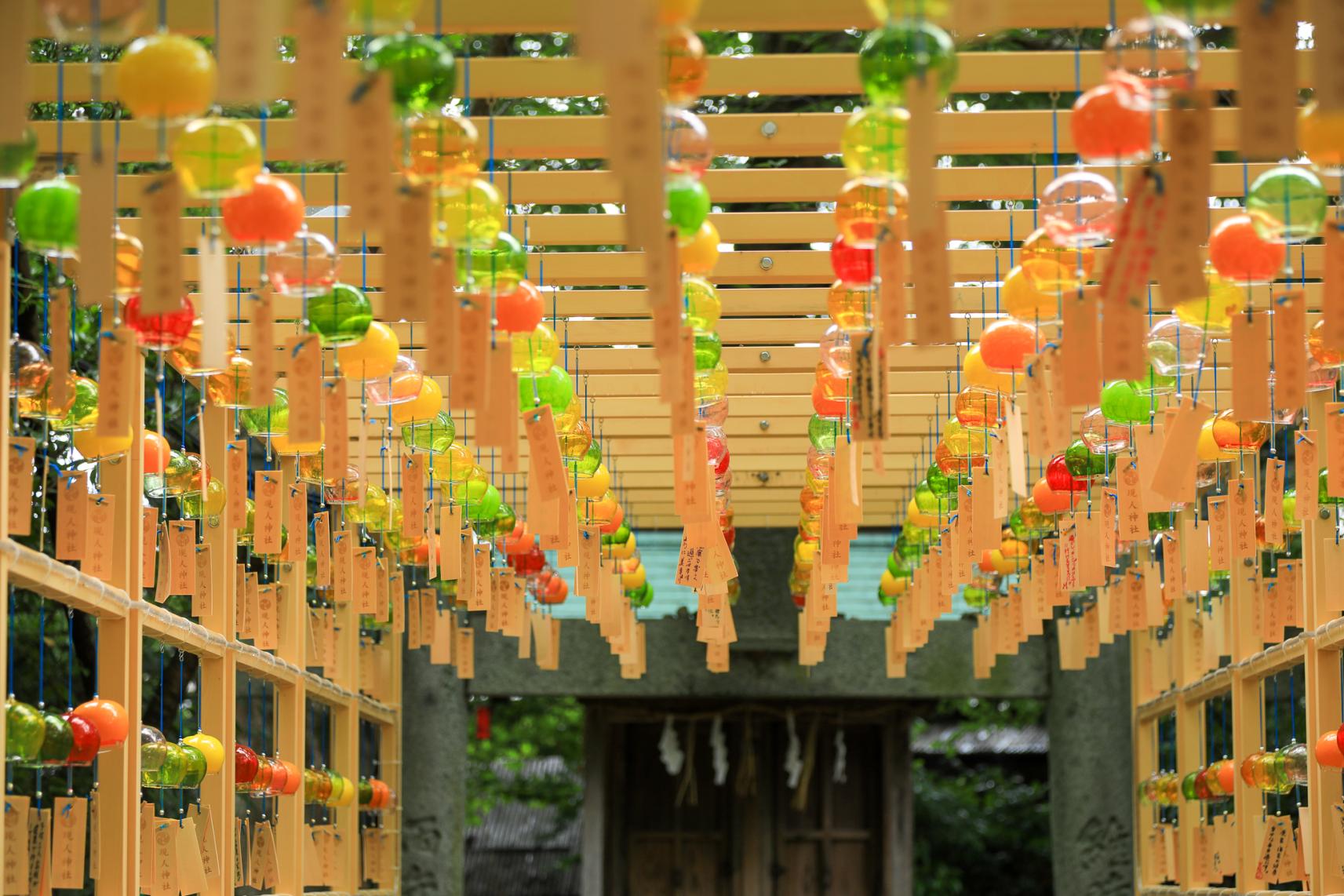 Gennin Shrine Wind Bell Corridor