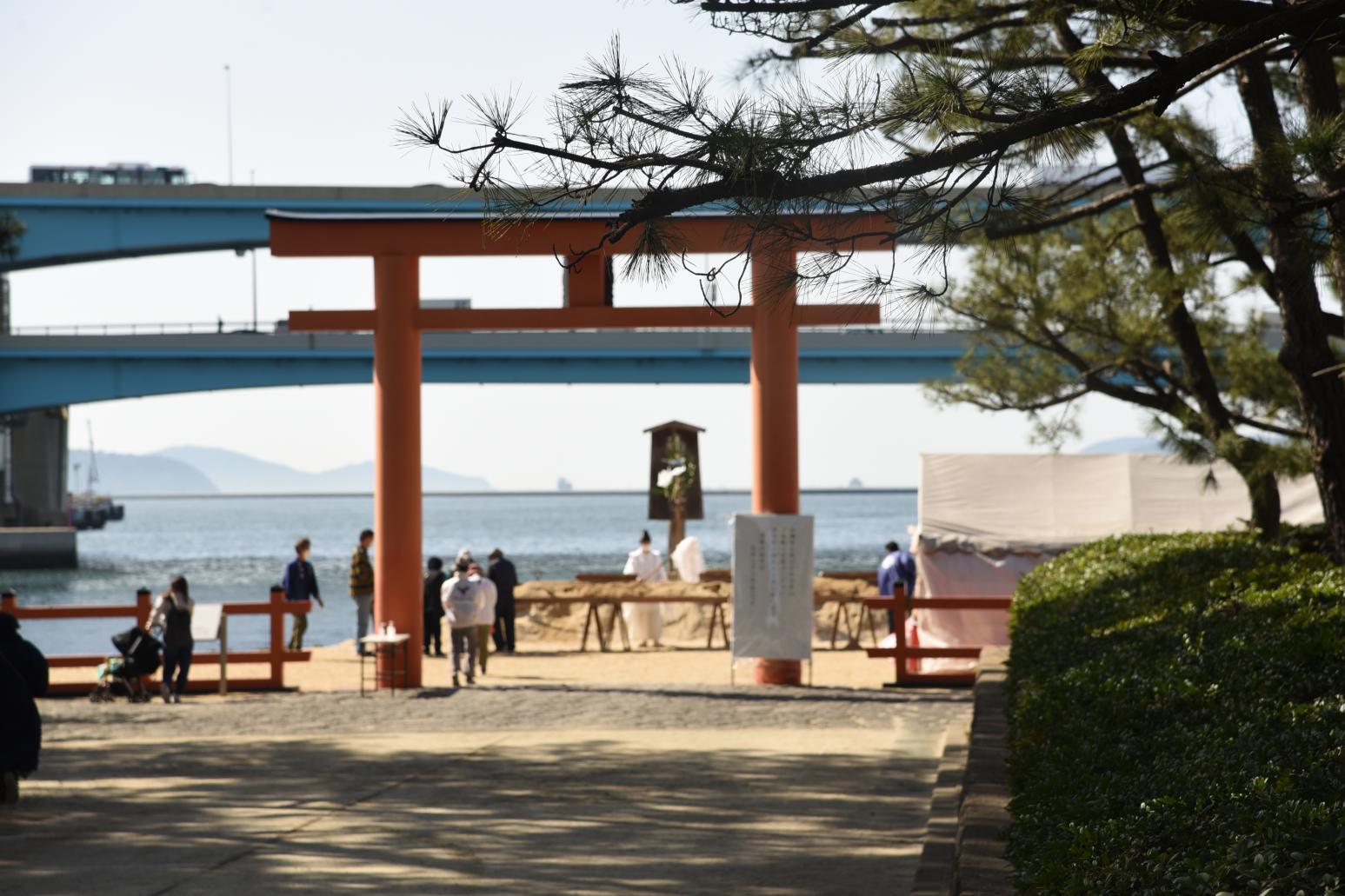【筥崎宮】春季社日祭・お潮井取り-2