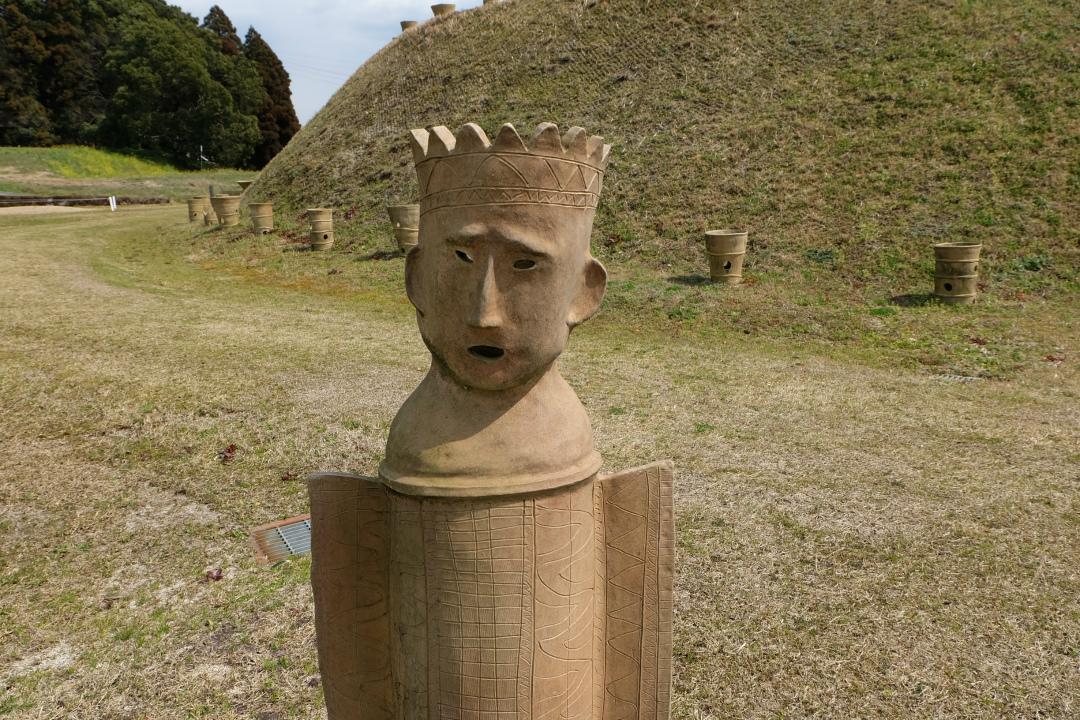 Unique ’haniwa’ statues at the Sendo Ancient Tomb