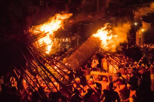 Daizenji Tamataregu Shrine’s  “Oniyo” (Fire Festival)-1