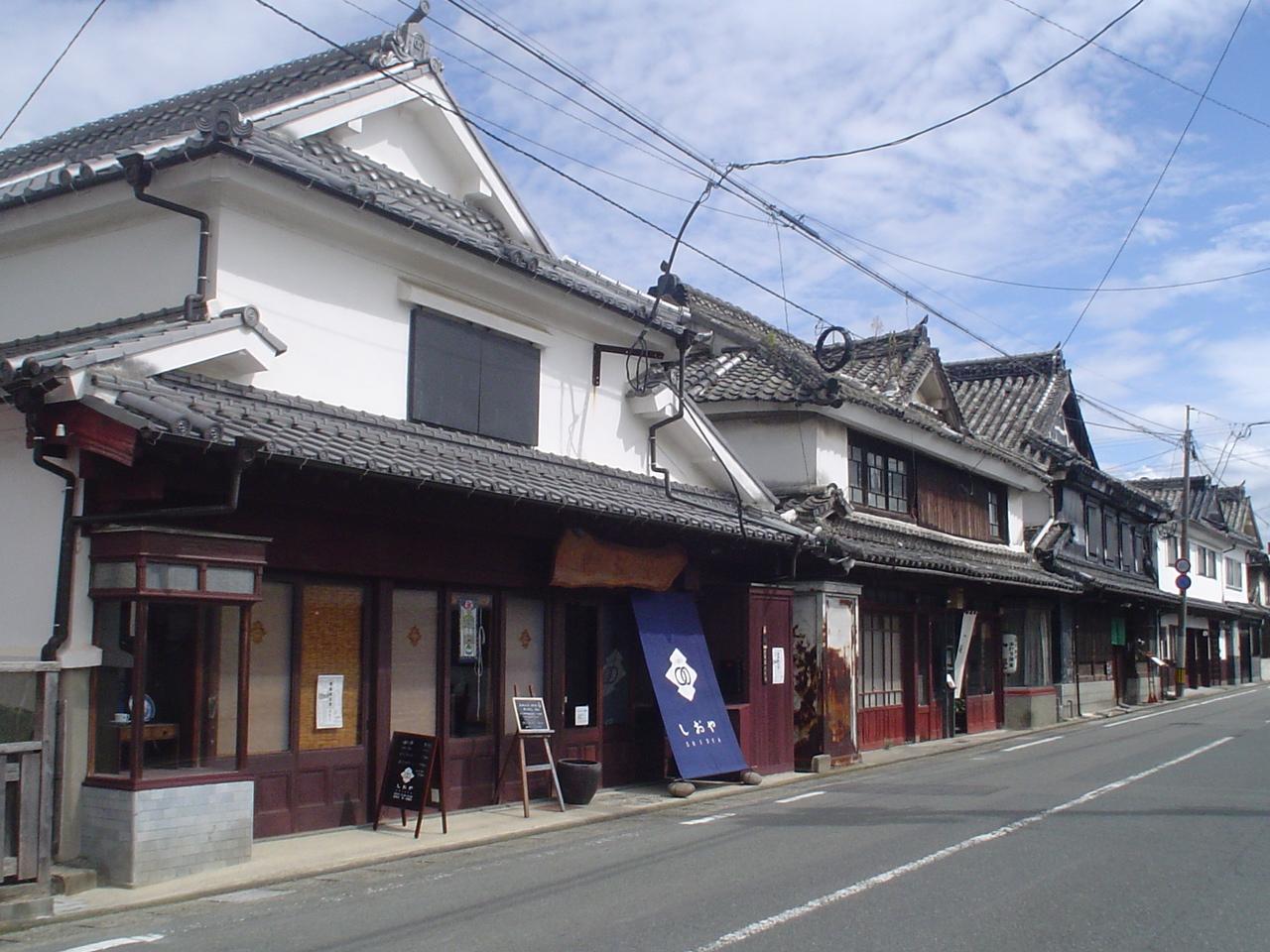 八女福島の白壁の町並み