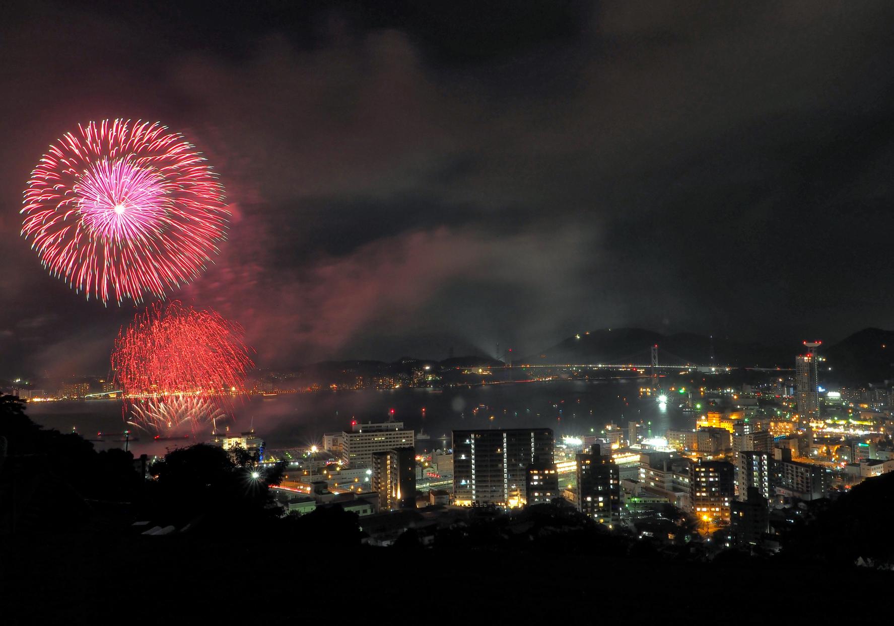 関門海峡花火大会-2