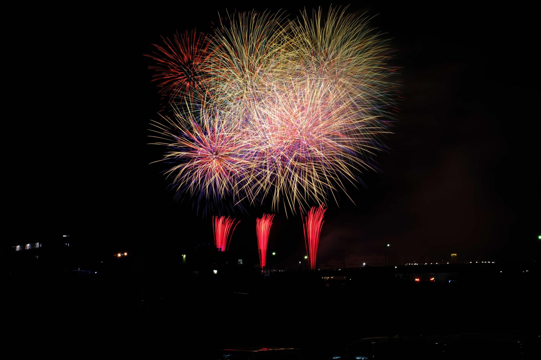 Onga River Iizuka Fireworks Display-2