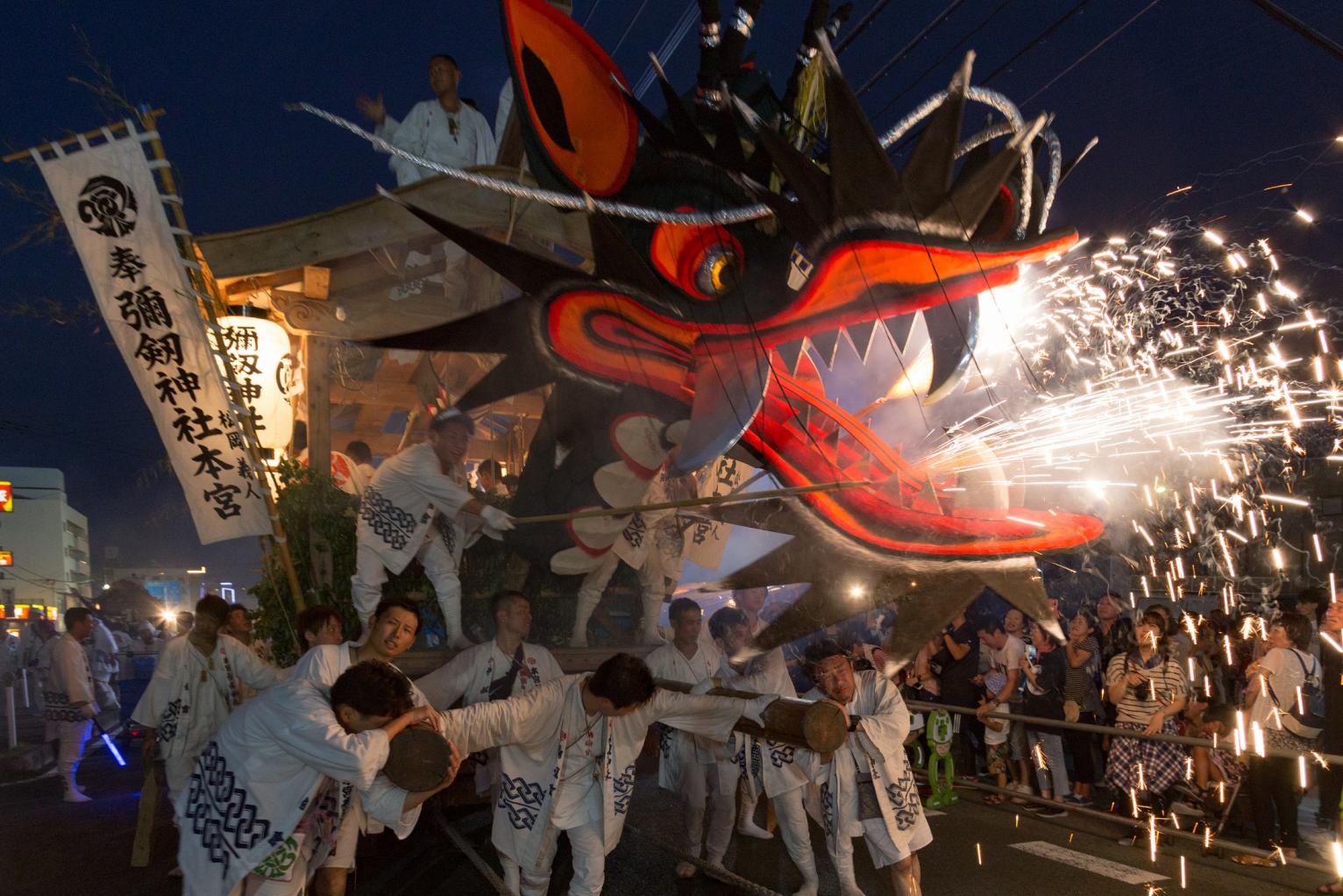 Omuta Daijyayama (Large Snake Float) Festival-8