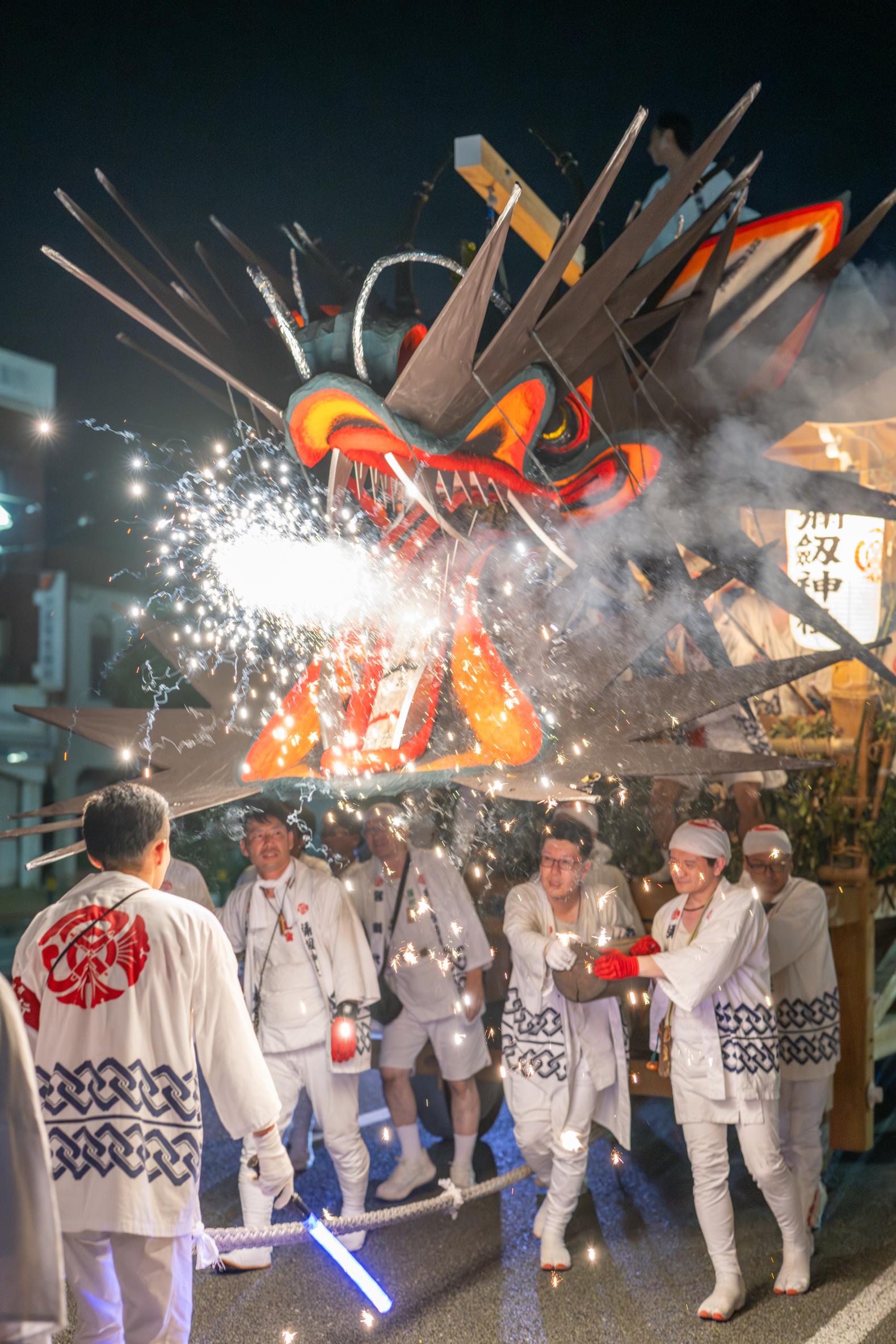 Omuta Daijyayama (Large Snake Float) Festival-1
