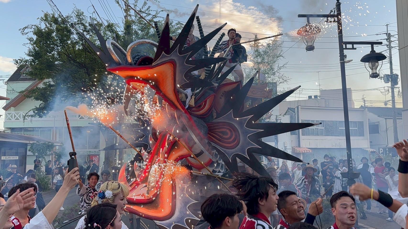 Omuta Daijyayama (Large Snake Float) Festival-6