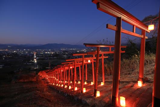 浮羽稲荷神社ライトアップアート2023-1