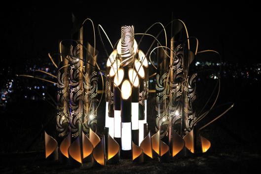 浮羽稲荷神社ライトアップアート2023-3