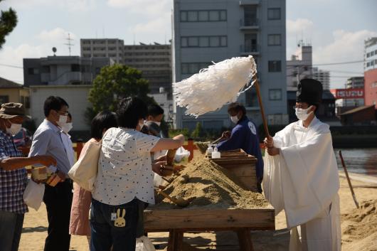 【筥崎宮】秋季社日祭・お潮井取り-4