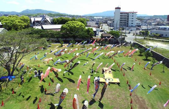 三井三池炭鉱 三川坑跡のこいのぼり-4