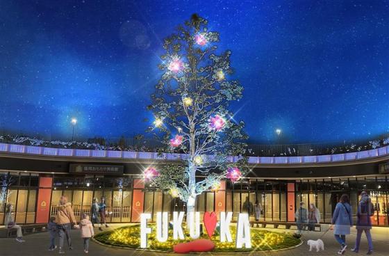 三井购物公园 LaLaport 福冈 冬季灯饰-1