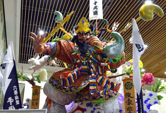 博多祇園山笠　千代流舁き山笠の展示-1