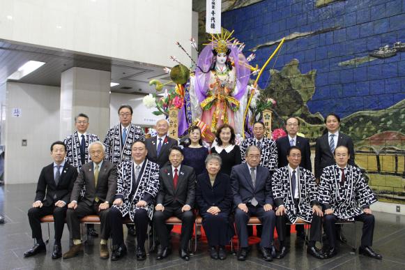 博多祇園山笠　千代流舁き山笠の展示-4