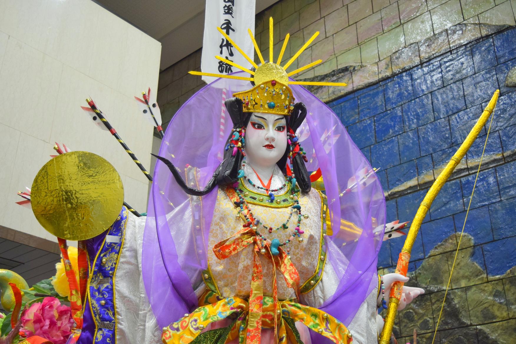 Hakata Gion Yamakasa Chiyo-nagare Kaki-Yamakasa display