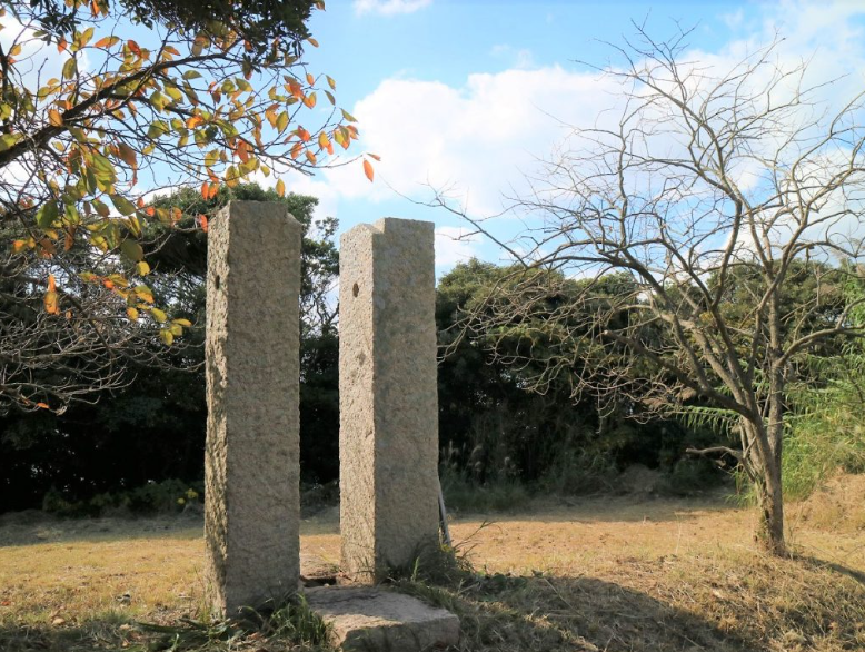 藍島遠見番所旗柱台（北九州市・藍島）