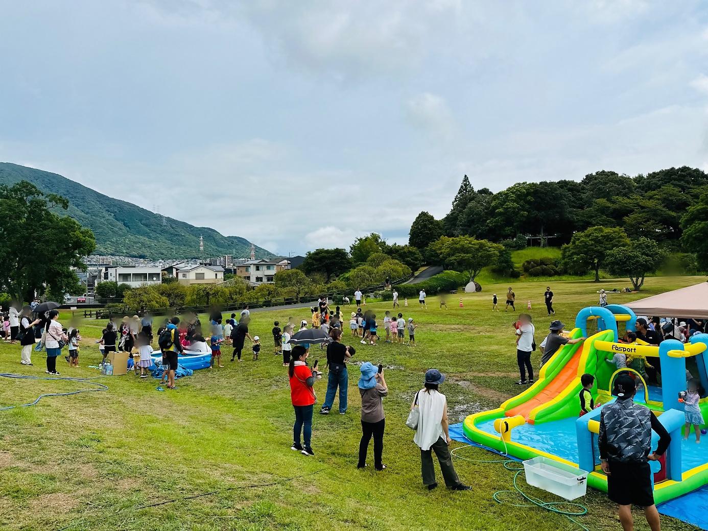 【花農丘公園・北九州市立総合農事センター】花農丘公園で水遊び-1