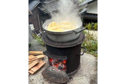 【ぶぜんみたいけん】求菩提路でこんにゃく作り-3