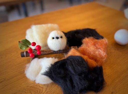 【ぶぜんみたいけん】羊毛フェルトで作るシマエナガともみじかふぇのランチ-0