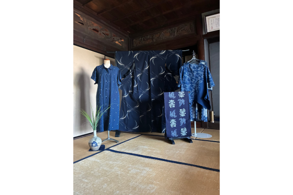 久留米かすり　藍華　田中絣工房展（アクロス福岡）-1