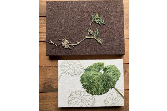 仔猫のきつね野菜刺繍展-3