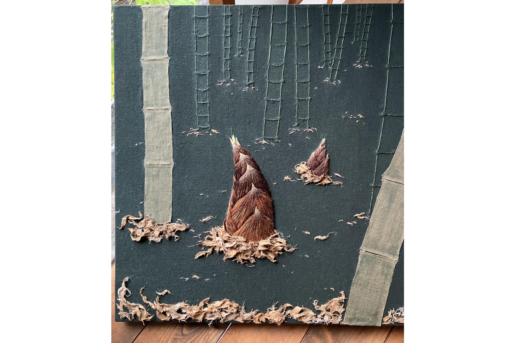 仔猫のきつね野菜刺繍展-4