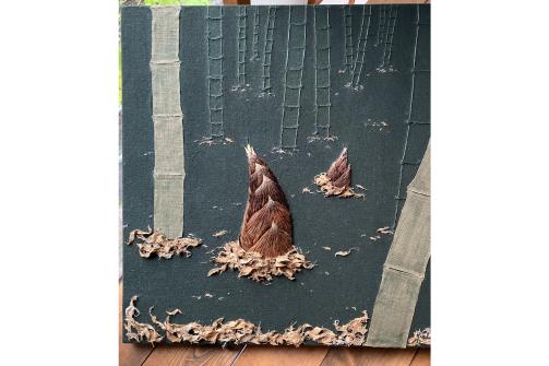 仔猫のきつね野菜刺繍展-4