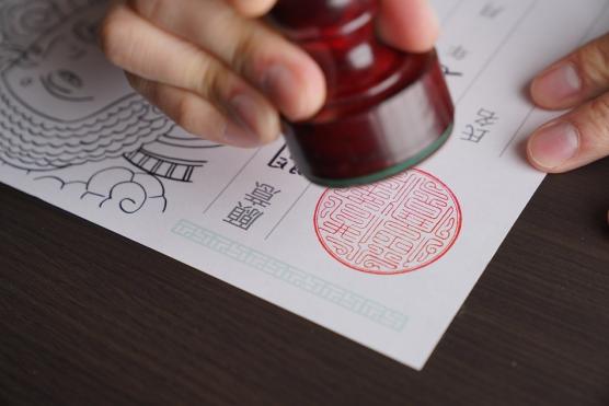 お寺で写仏体験-1