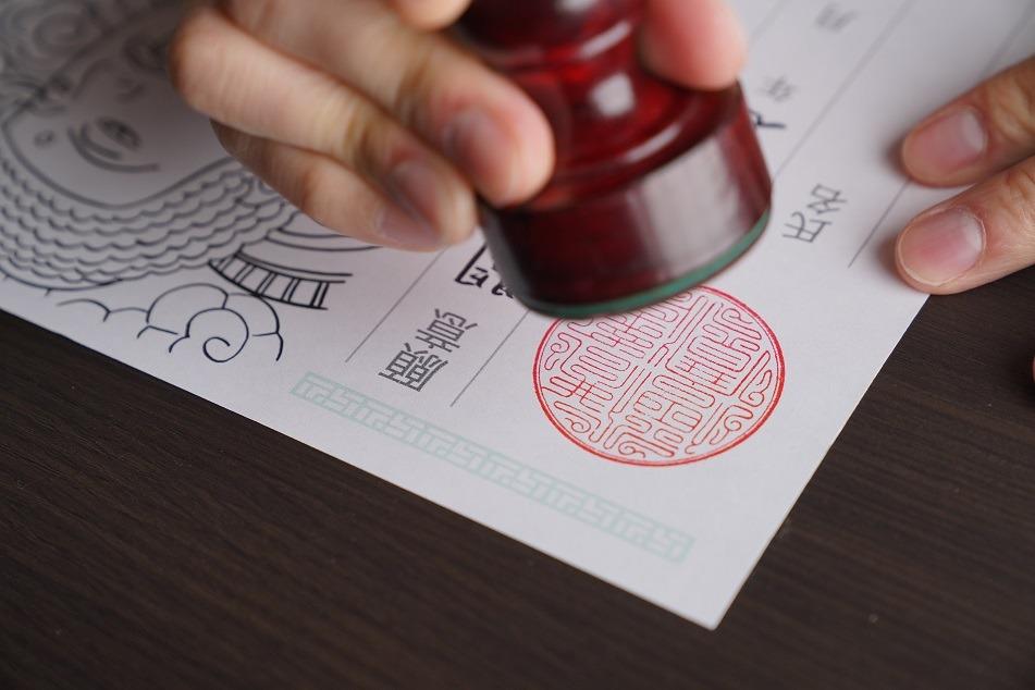 お寺で写仏体験-1